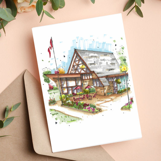 Alexander Graham Bell National Historic Site, Baddeck, Greeting Card, Downtown Sketcher, Wynand van Niekerk