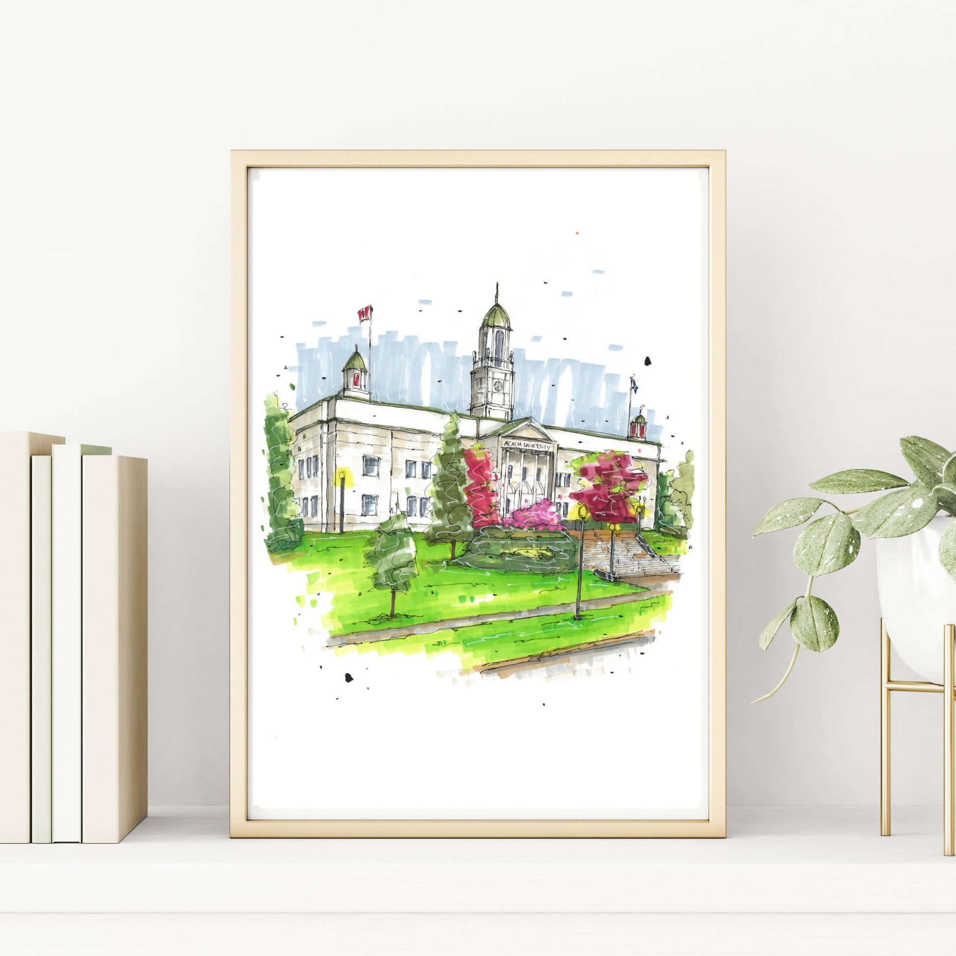 Arcadia University Wolfville, Print, Downtownsketcher, Wynand van Niekerk, DTS0087
