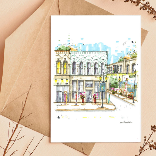 Crn Queen and Harbour streets, Kincardine, Ontario, Greeting Card