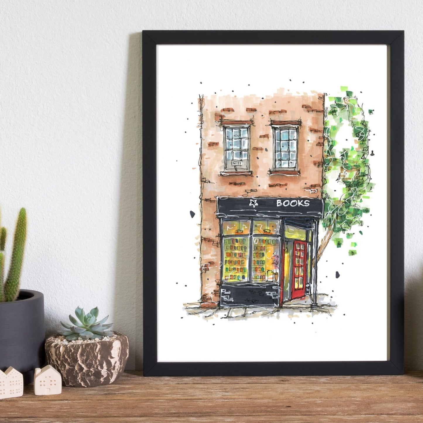 DTS0036 - Three Lives & Co. Books - New York- Artwork Print Sketch 2 - Downtown Sketcher