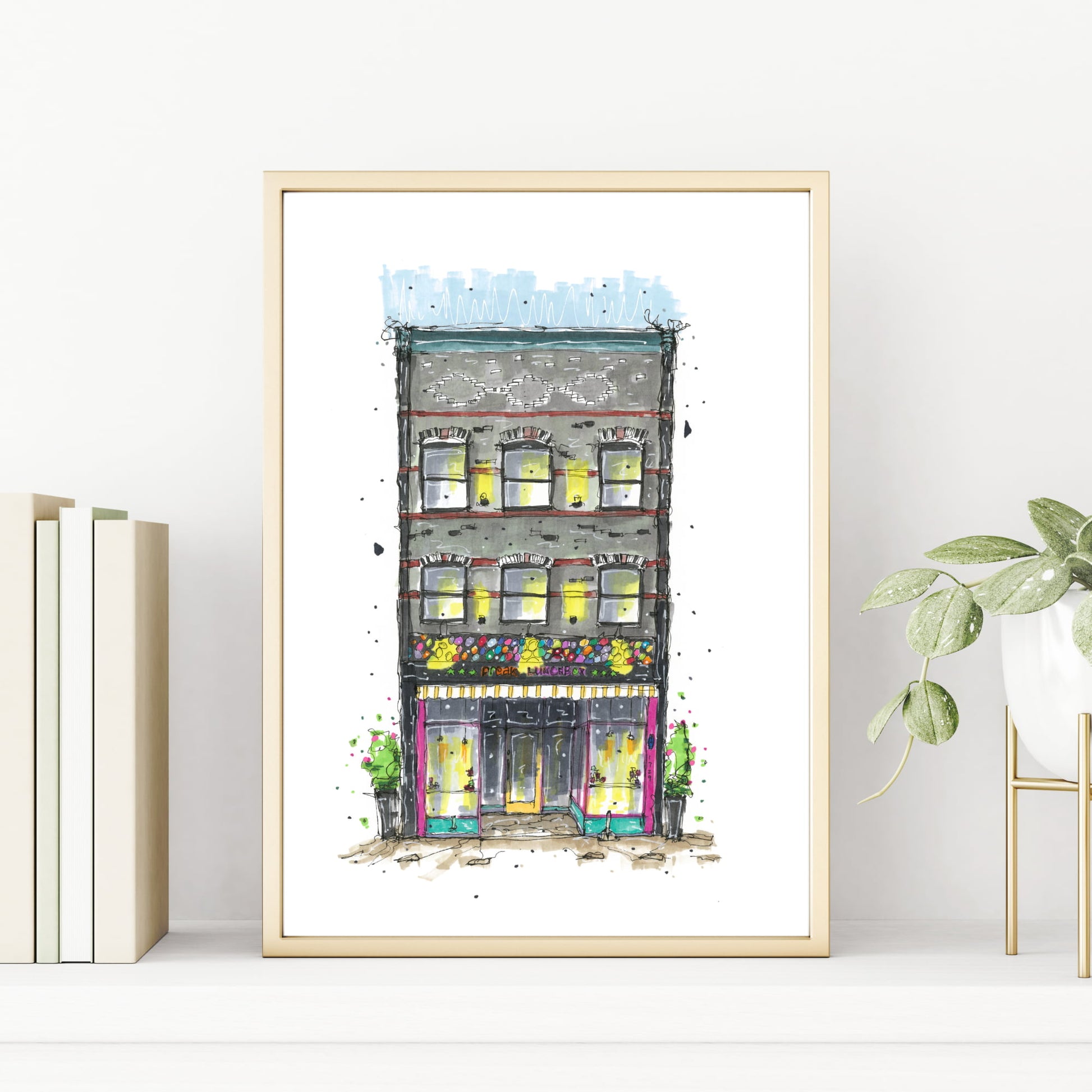 The Freak Lunchbox, Halifax, Nova Scotia, Print, Downtownsketcher, Wynand van Niekerk,  DTS0045