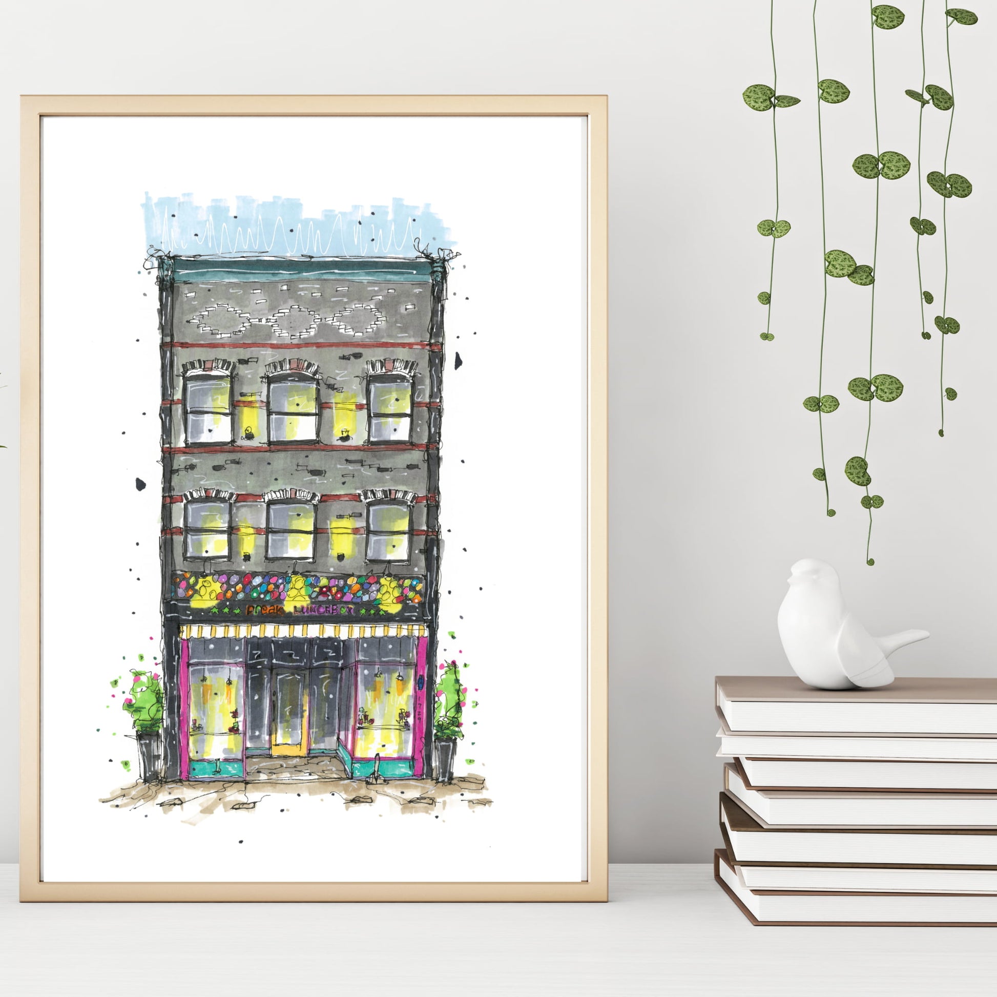 The Freak Lunchbox, Halifax, Nova Scotia, Print, Downtownsketcher, Wynand van Niekerk,  DTS0045