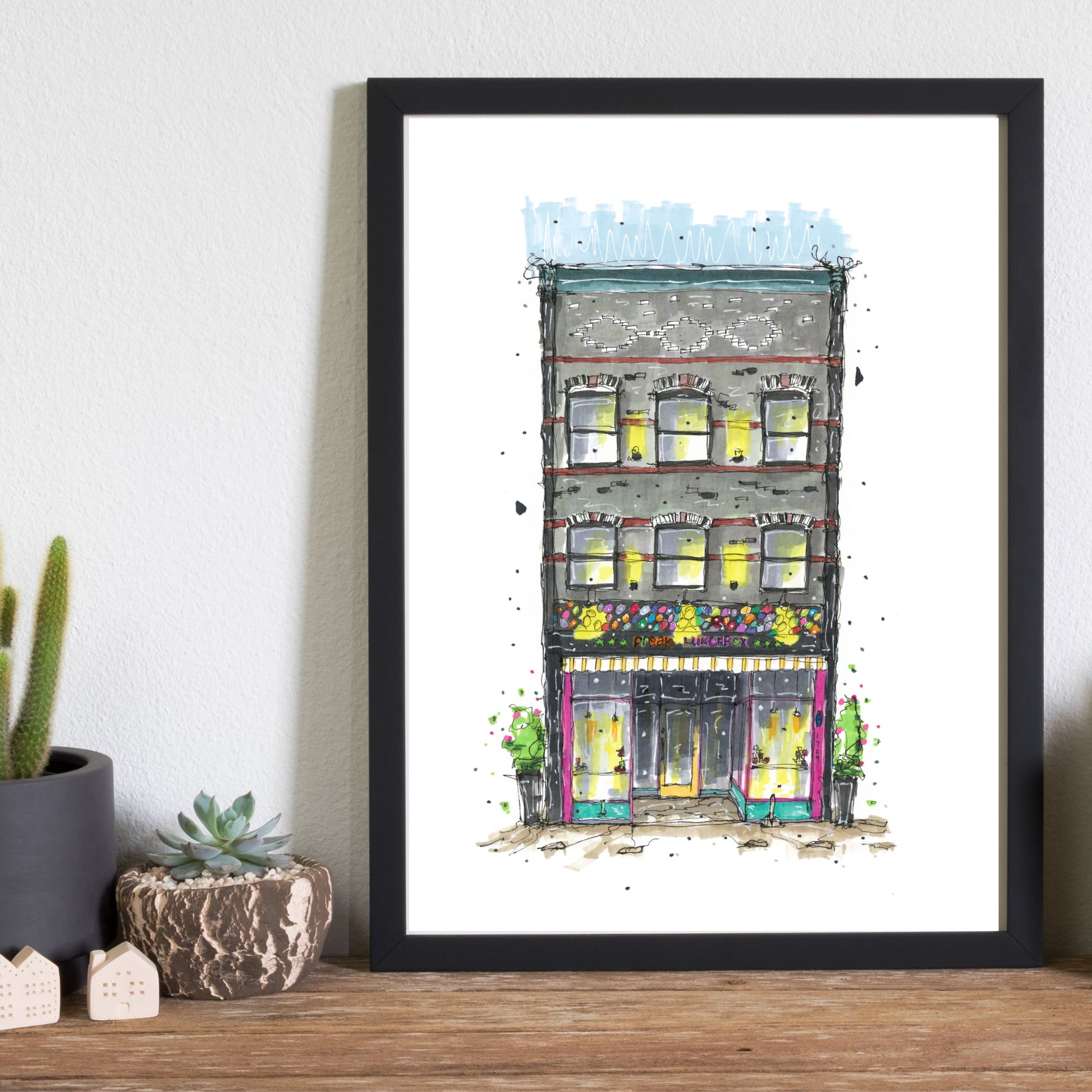 The Freak Lunchbox, Halifax, Nova Scotia, Print, Downtownsketcher, Wynand van Niekerk,  DTS0045