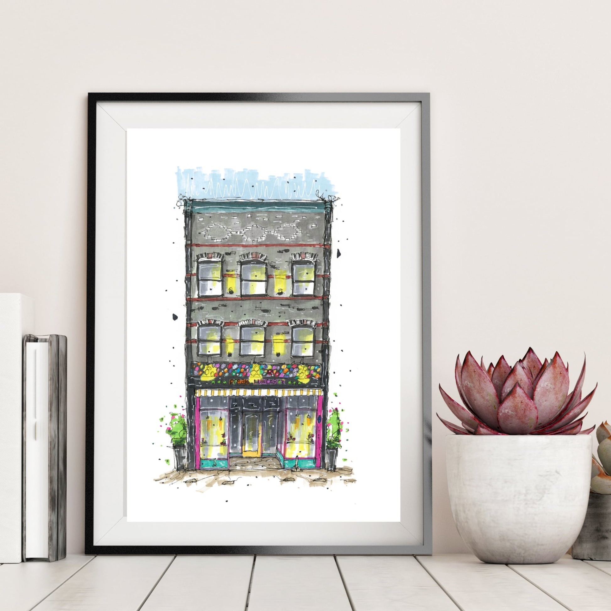 The Freak Lunchbox, Halifax, Nova Scotia, Print, Downtownsketcher, Wynand van Niekerk,  DTS0045