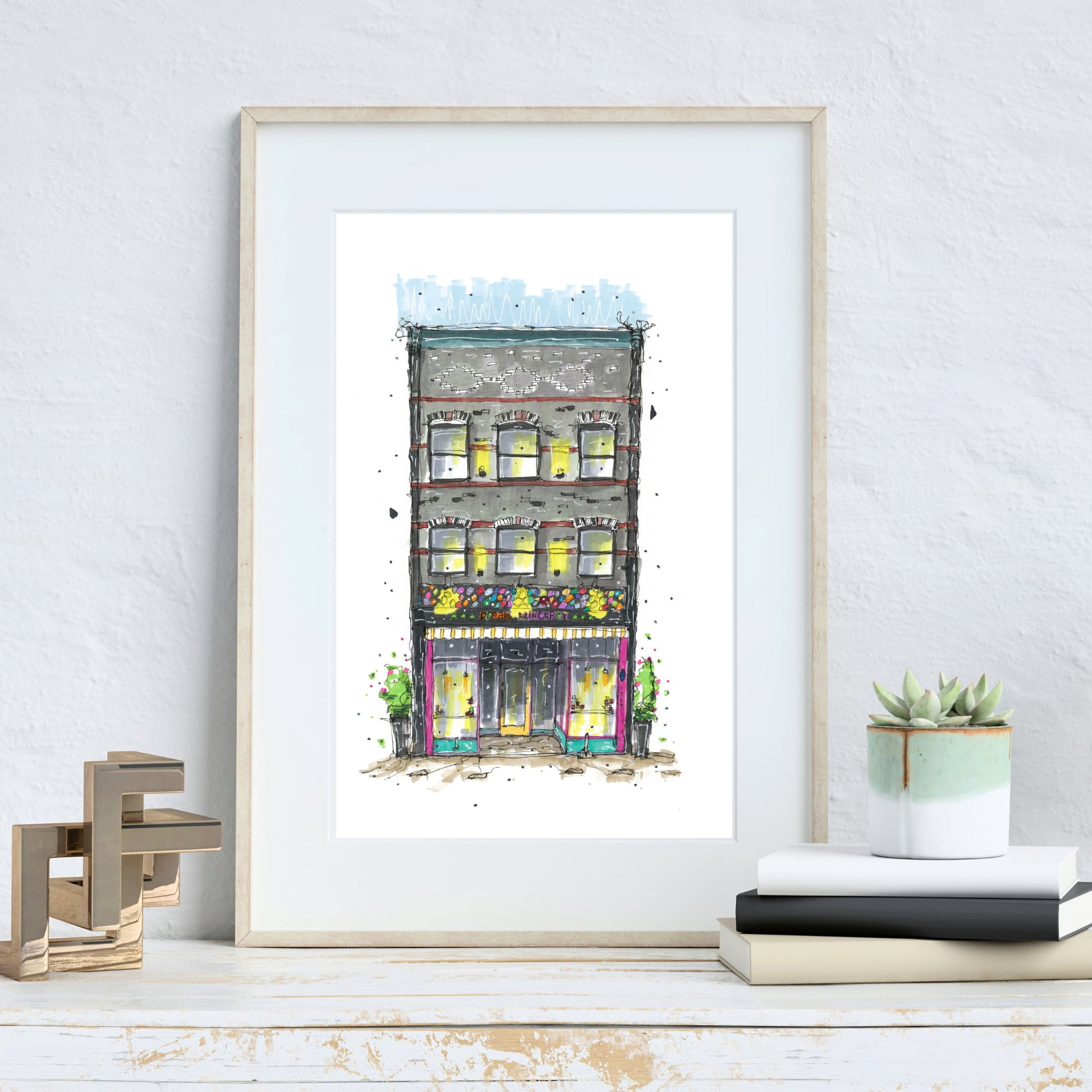 The Freak Lunchbox, Halifax, Nova Scotia, Print, Downtownsketcher, Wynand van Niekerk,  DTS0045