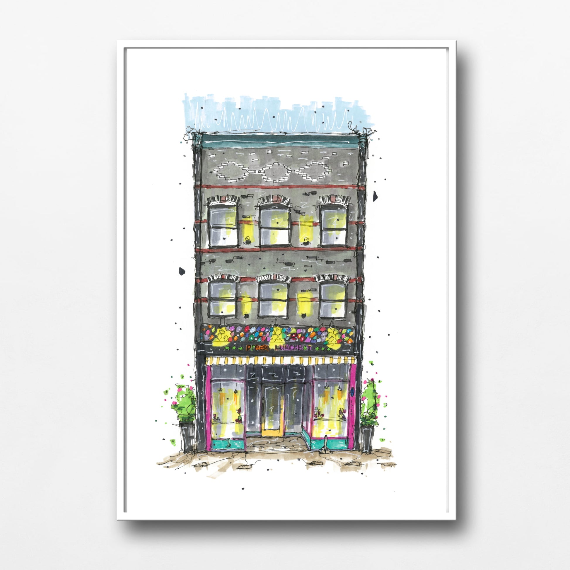 The Freak Lunchbox, Halifax, Nova Scotia, Print, Downtownsketcher, Wynand van Niekerk,  DTS0045