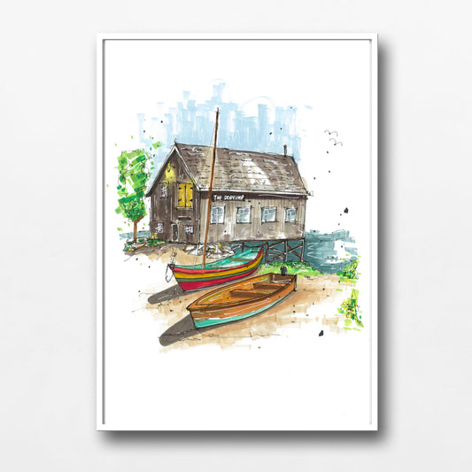 The Dory Shop, Lunenburg, Nova Scotia, Print, Downtownsketcher, Wynand van Niekerk, DTS0051