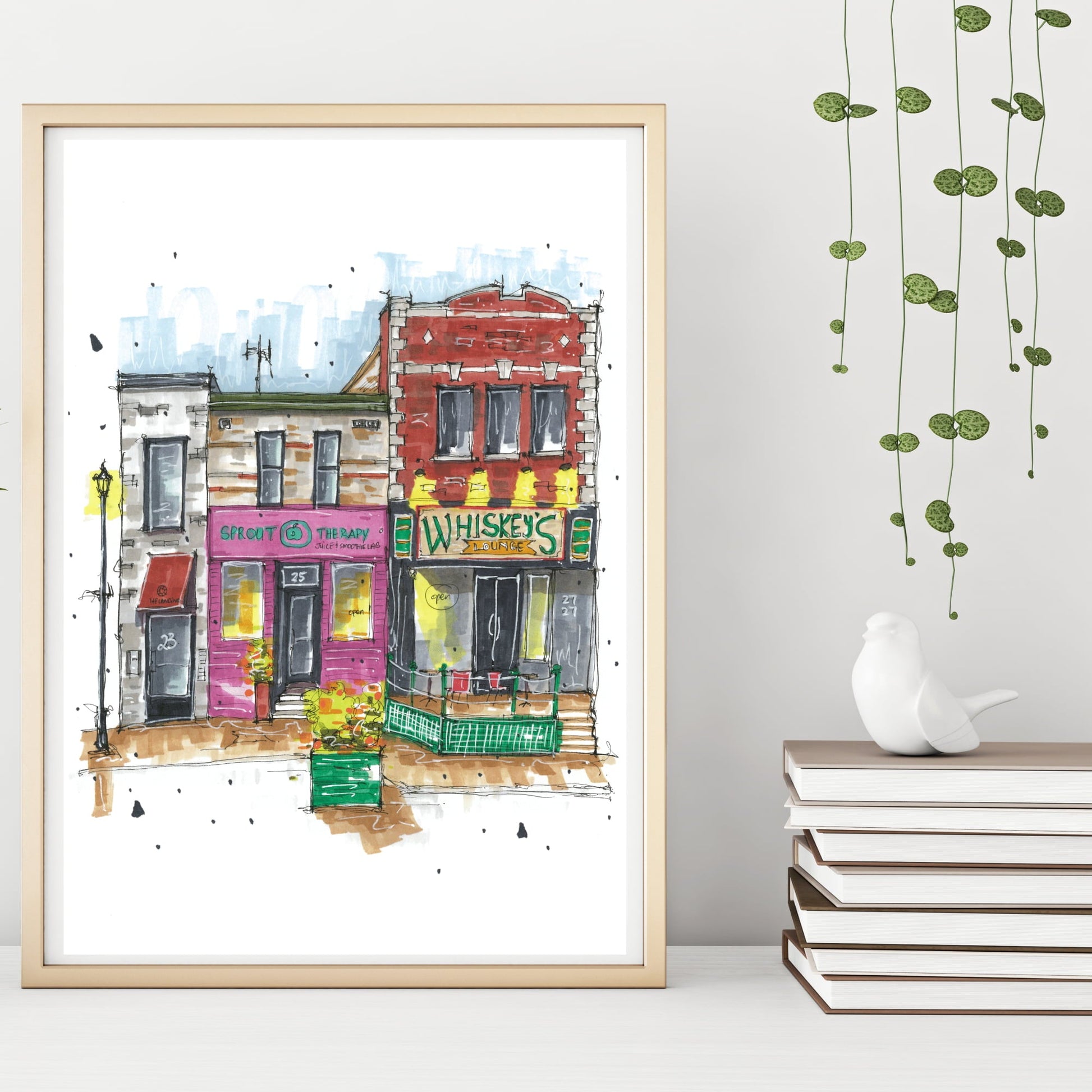 Whiskey's Lounge, Dartmouth, Nova Scotia, Print, Downtownsketcher, Wynand van Niekerk, DTS0063