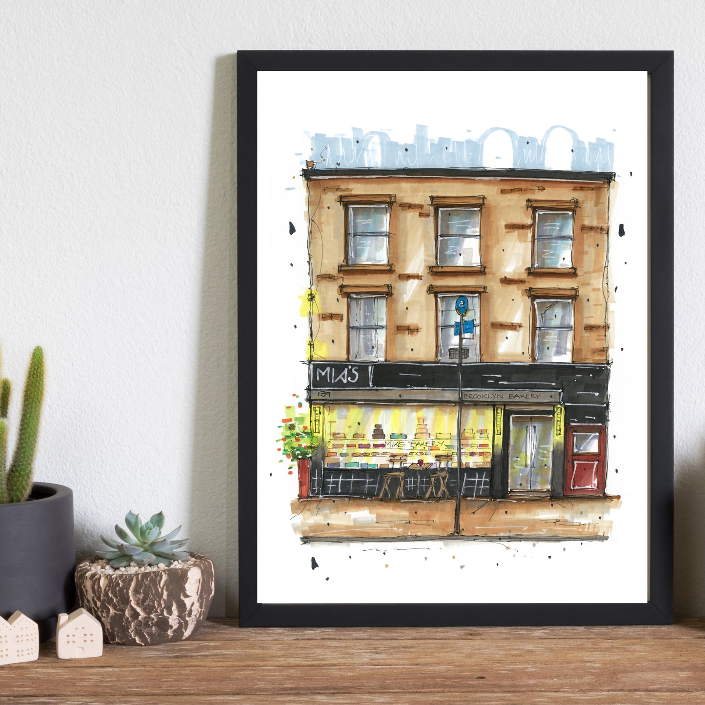 DTS0069 - Mia's Brooklyn Bakery, Art Print - Artwork Print Sketch 2 - Downtown Sketcher (3)