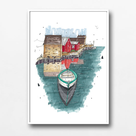 DTS0071 - Blue Rock Nova Scotia, Art Print - Artwork Print Sketch 2 - Downtown Sketcher (3)