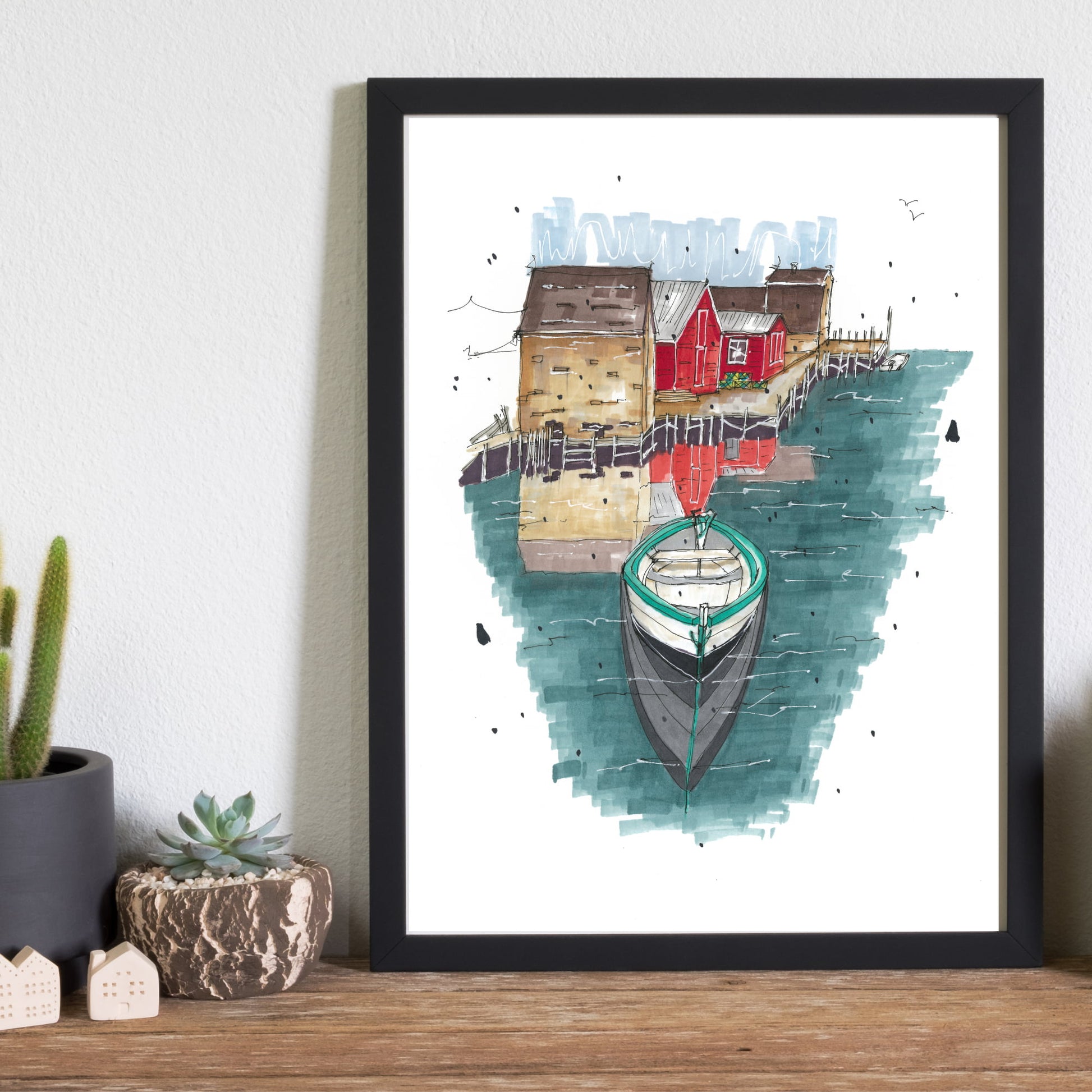 DTS0071 - Blue Rock Nova Scotia, Art Print - Artwork Print Sketch 2 - Downtown Sketcher (3)