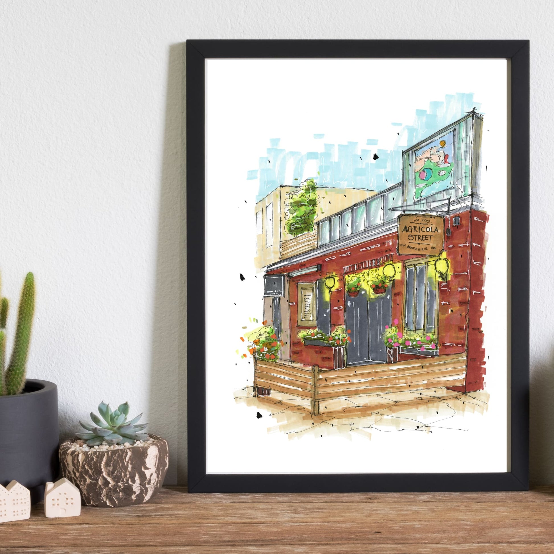 DTS0101 - Agricola Street Brasserie, Print, Downtownsketcher, Wynand van Niekerk, DTS0087