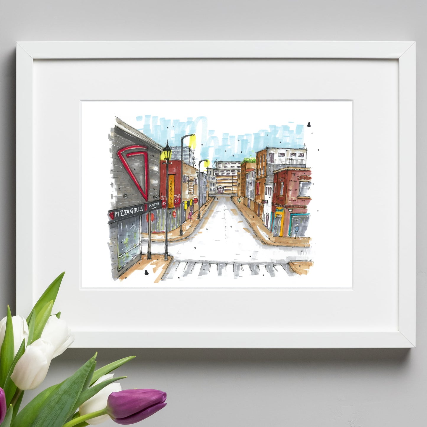 DTS0106 - Pizza Corner Halifax, Print, Downtownsketcher, Wynand van Niekerk, DTS0087