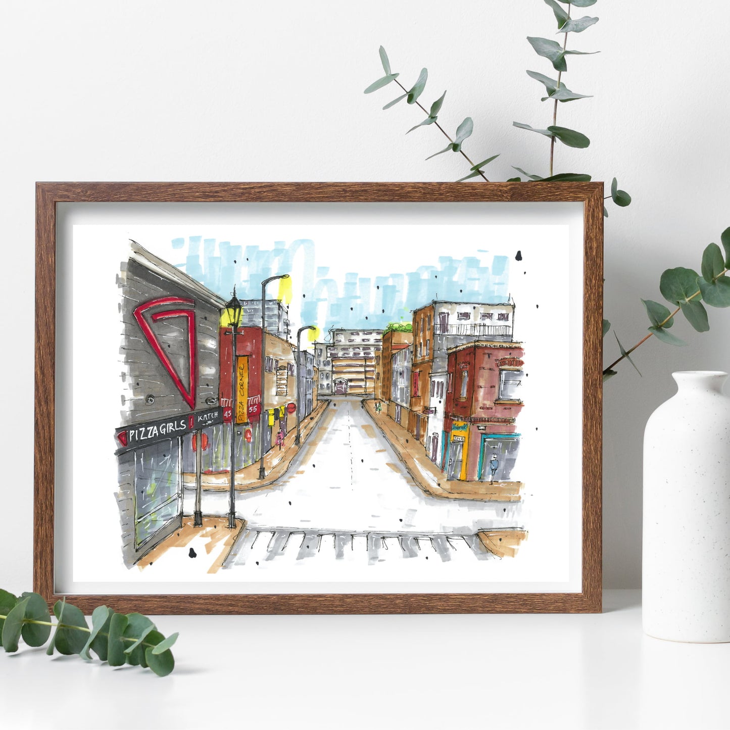 DTS0106 - Pizza Corner Halifax, Print, Downtownsketcher, Wynand van Niekerk, DTS0087