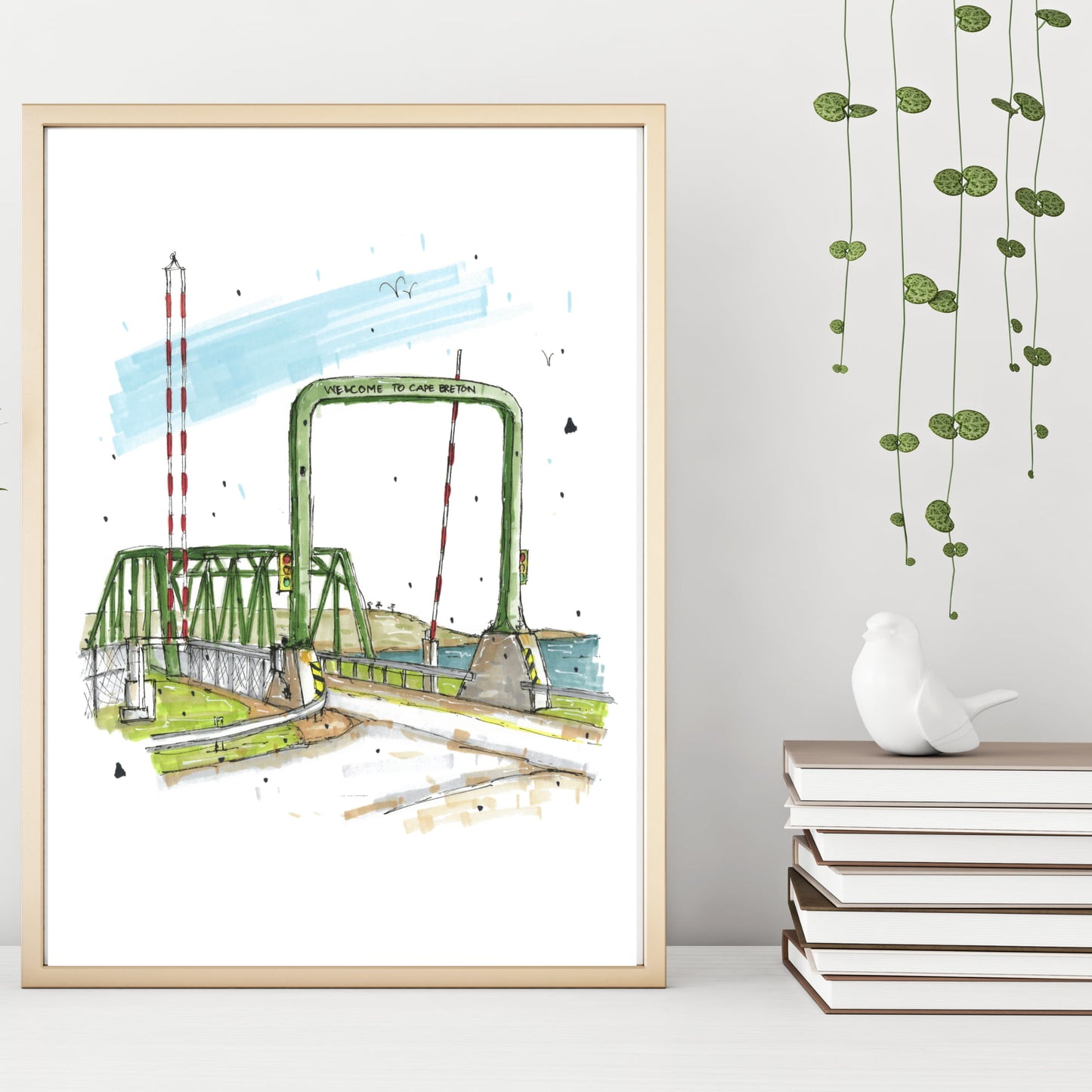 DTS0107 - Canso Causeway Cape Breton Island, Print, Downtownsketcher, Wynand van Niekerk, DTS0087