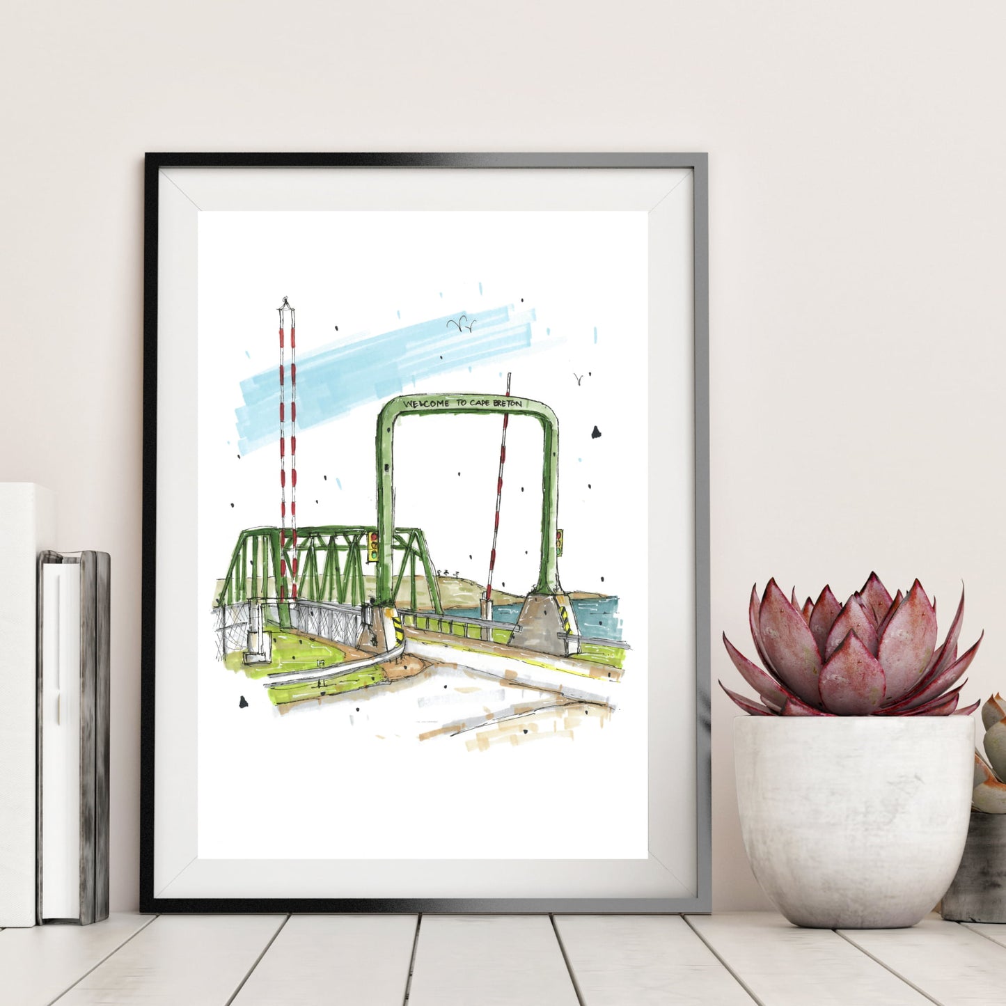 DTS0107 - Canso Causeway Cape Breton Island, Print, Downtownsketcher, Wynand van Niekerk, DTS0087