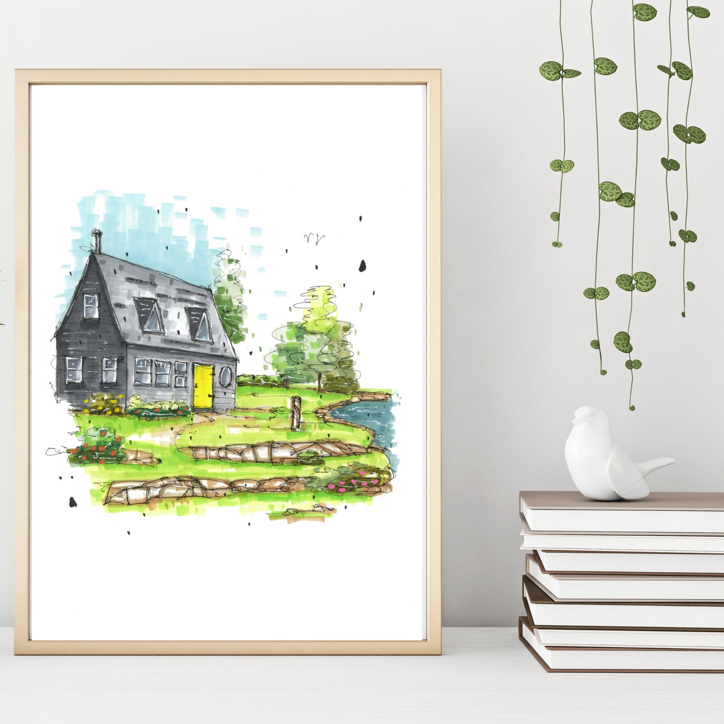 DTS0108 - House Justin's Friends, Print, Downtownsketcher, Wynand van Niekerk, DTS0087