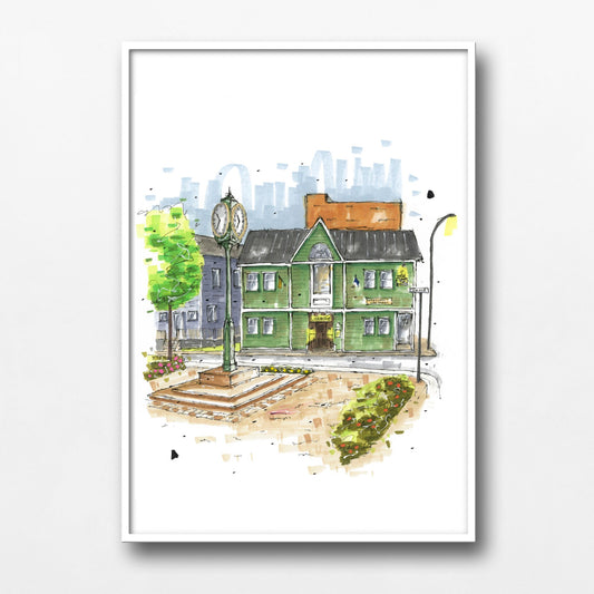 DTS0115 The Library Pub Wolfville, Print, Downtownsketcher, Wynand van Niekerk, DTS0087
