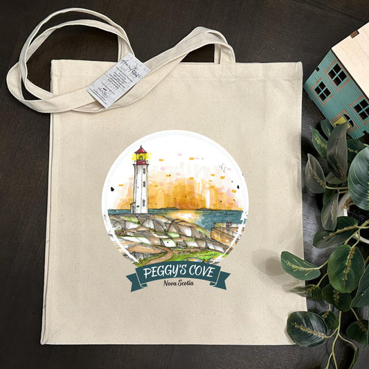 DTS0124T Peggy's Cove Lighthouse - Tall - Downtown Tote - Downtown Sketcher
