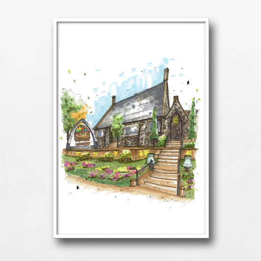 DTS0126 The Church Brewing Co Wolfville, Nova Scotia, Print, Downtown Sketcher, Wynand van Niekerk, DTS0087
