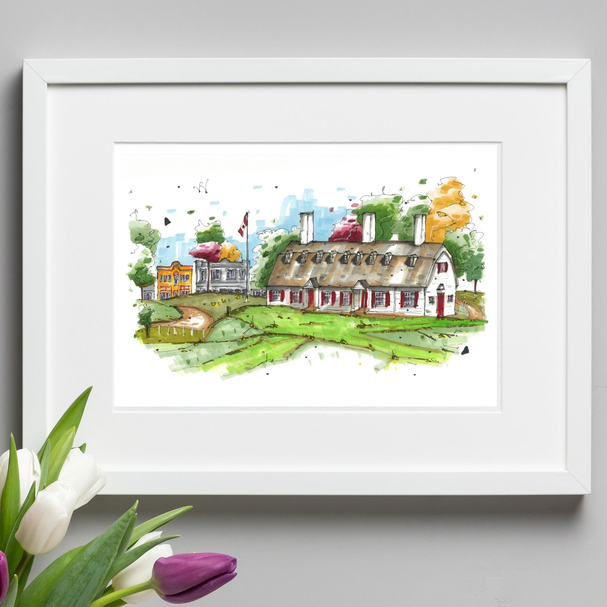 DTS0138 Fort Anne National Historic Site Annapolis Royal, Print, Downtown Sketcher, Wynand van Niekerk