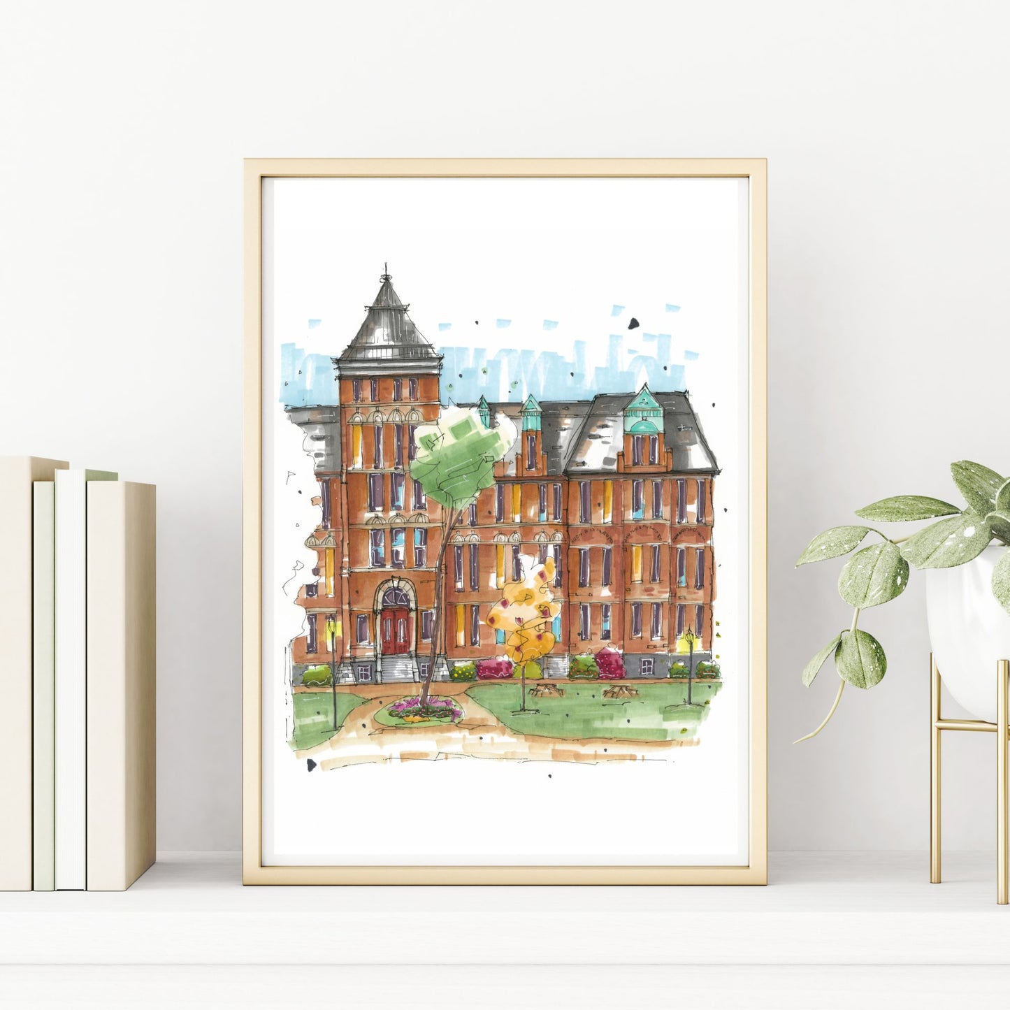 DTS0148 Forrest Building, Dalhousie University, Halifax, Print, Downtown Sketcher, Wynand van Niekerk
