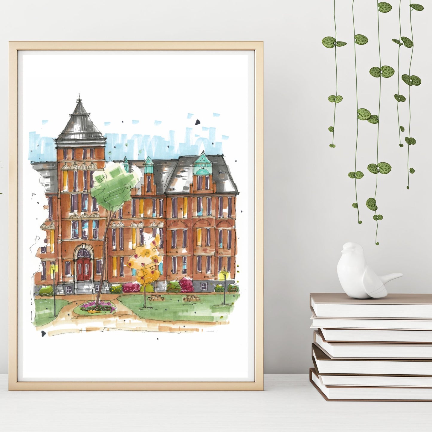 DTS0148 Forrest Building, Dalhousie University, Halifax, Print, Downtown Sketcher, Wynand van Niekerk