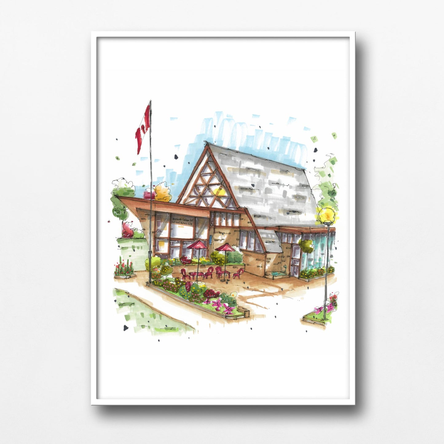 DTS0153 Alexander Graham Bell National Historic Site, Baddeck, Downtown Sketcher