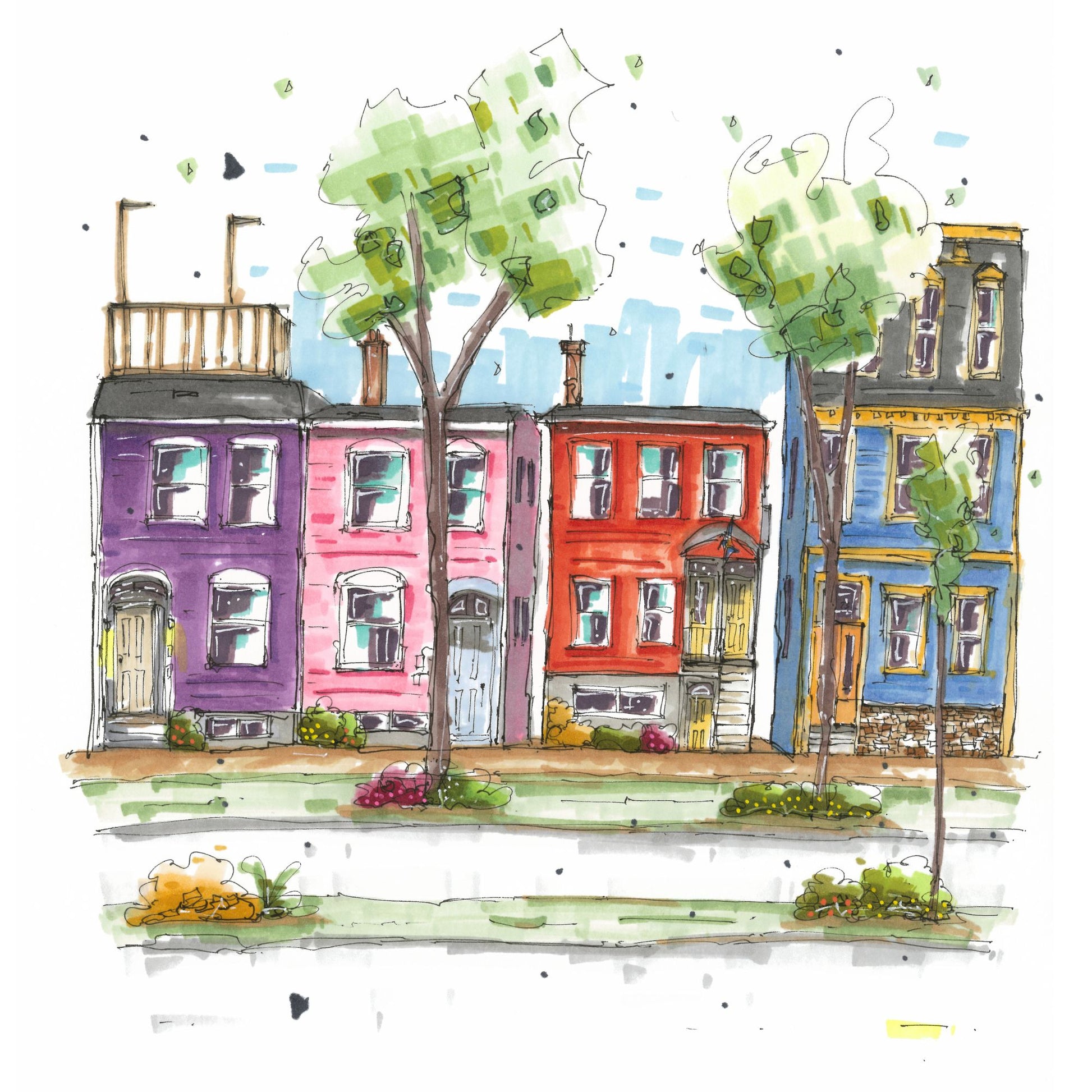 DTS0158 North Park Street, North End, Halifax, Downtown Sketcher