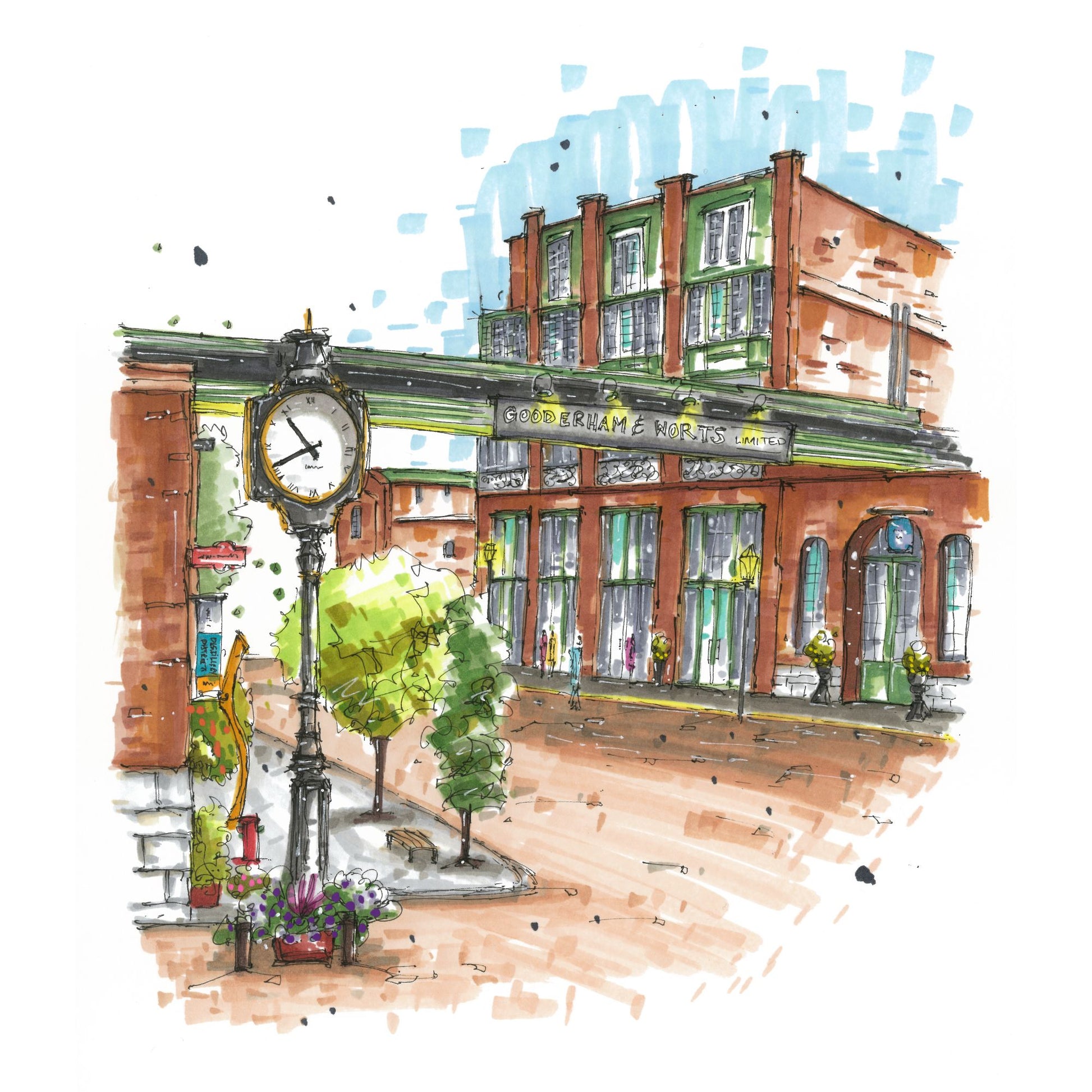 DTS0179 The Distillery Historic District, Toronto - Downtown Sketcher