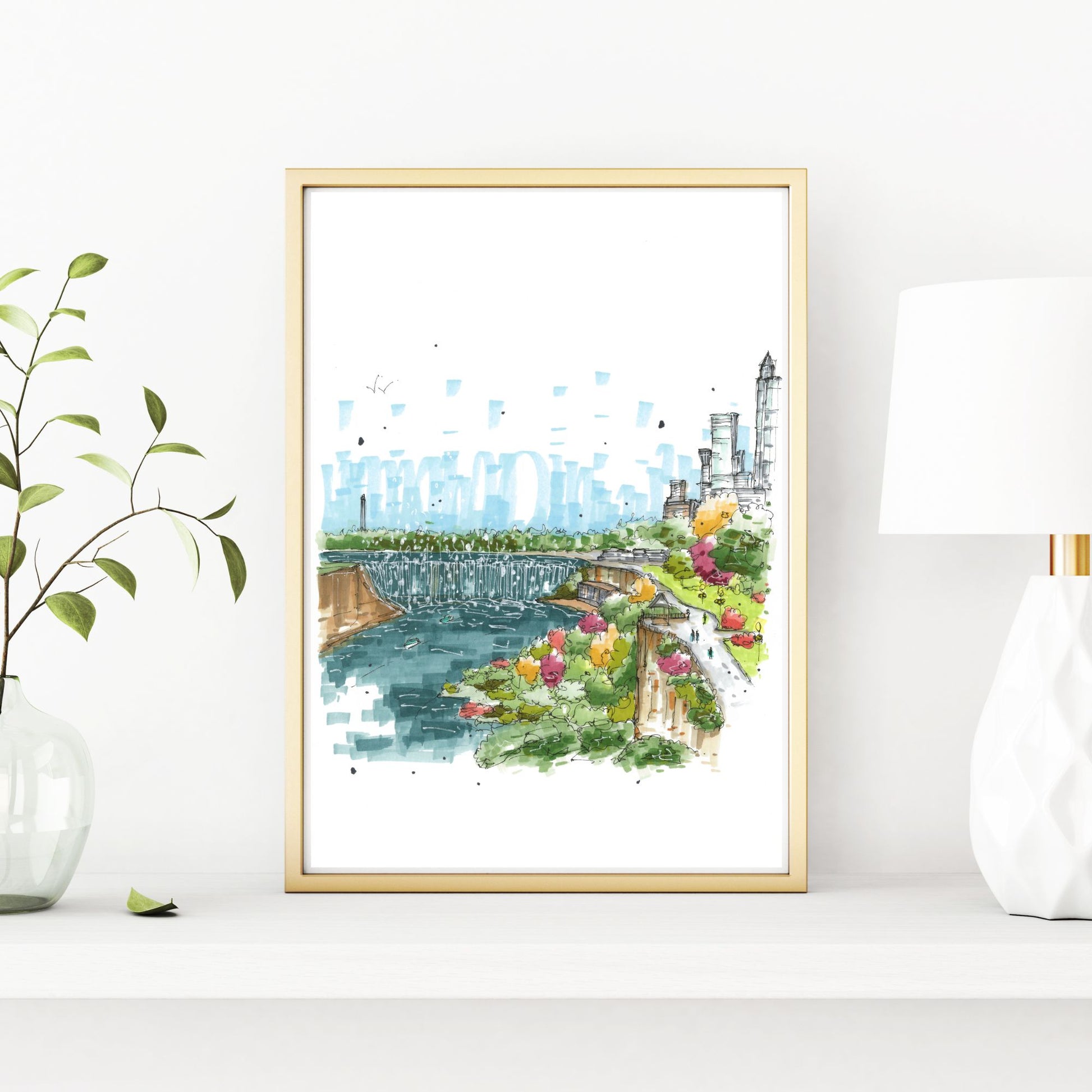 DTS0186 Niagara Falls Ontario, Canada - Downtown Sketcher
