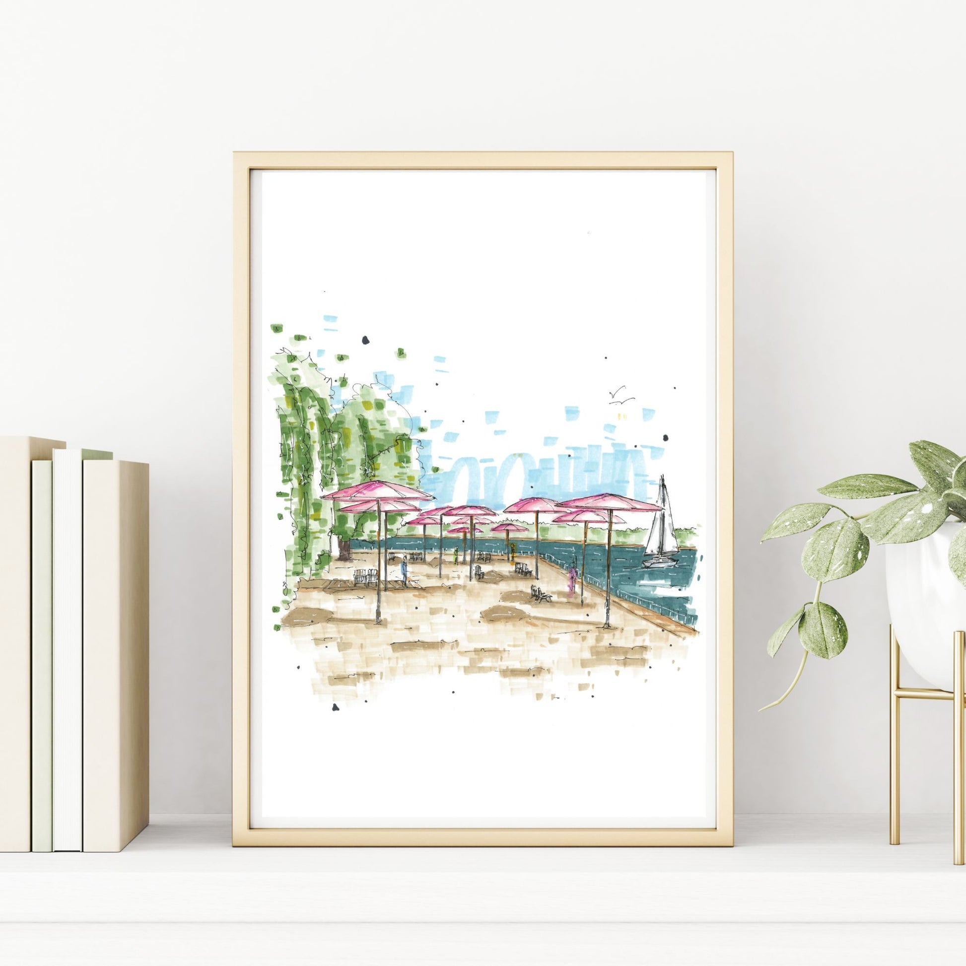 DTS0187 Sugar Beach Toronto - Downtown Sketcher