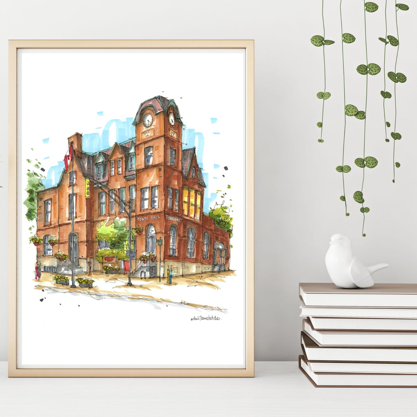 DTS0213 Antigonish Town Hall, Nova Scotia - Downtown Sketcher