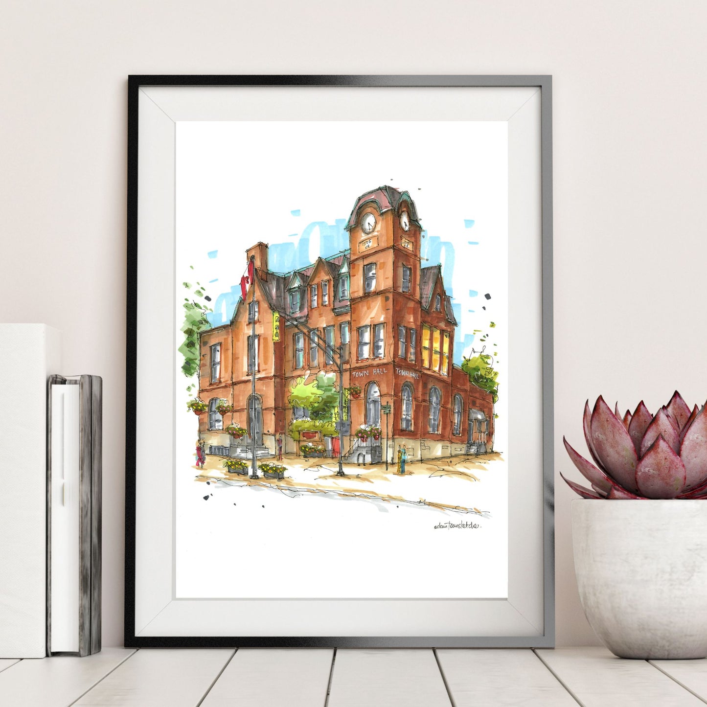 DTS0213 Antigonish Town Hall, Nova Scotia - Downtown Sketcher
