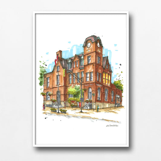 DTS0213 Antigonish Town Hall, Nova Scotia - Downtown Sketcher