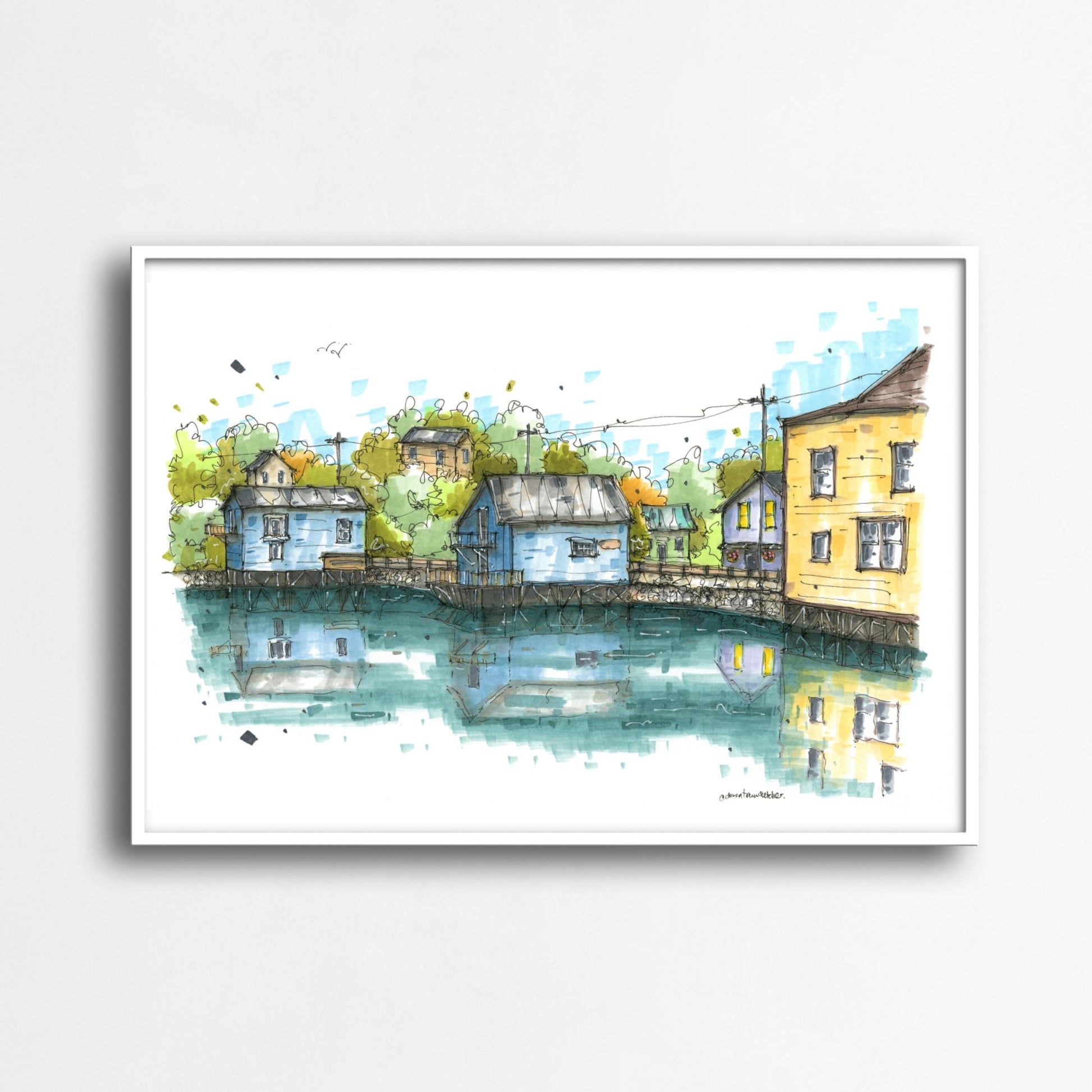 Landsdown Road, Bear River, Nova Scotia - Downtown Sketcher