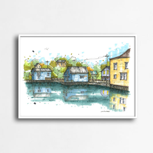 Landsdown Road, Bear River, Nova Scotia - Downtown Sketcher