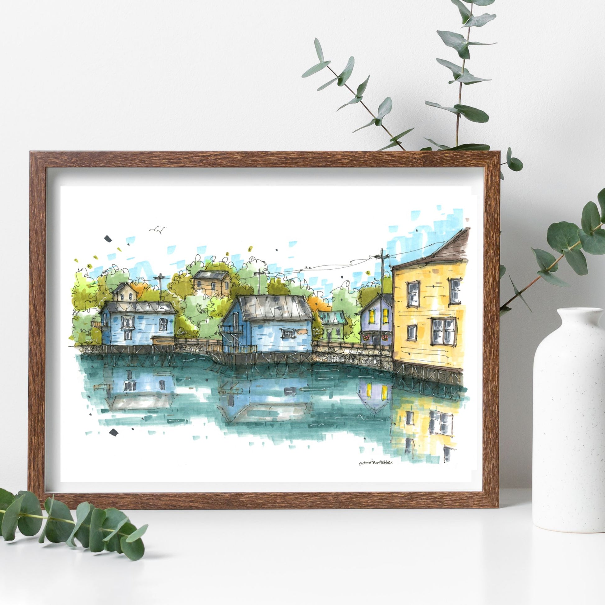 DTS0218 Landsdown Road, Bear River, Nova Scotia - Downtown Sketcher
