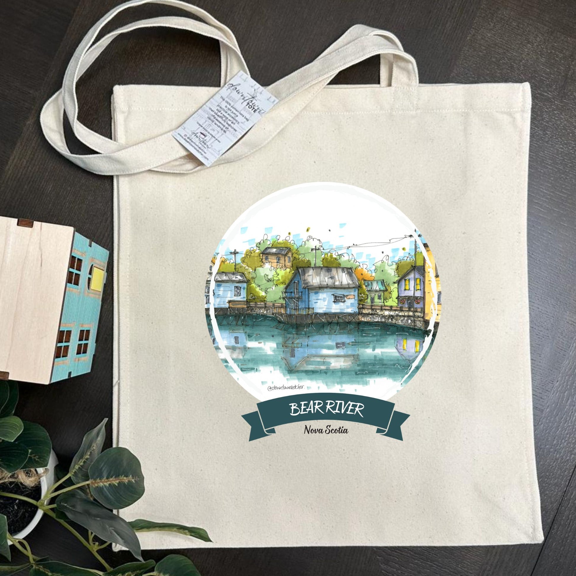 DTS0218 Landsdown Road, Bear River, Nova Scotia - Downtown Tote Tall- Downtown Sketcher