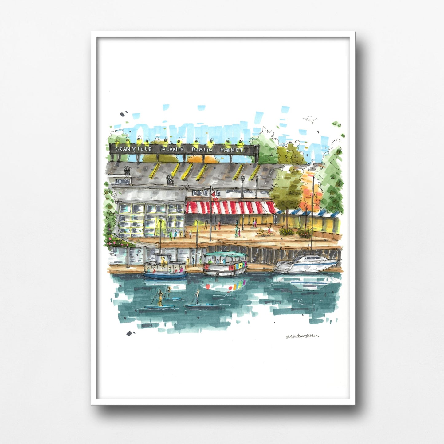 DTS0220 Granville Island Public Market, Vancouver - Downtown Sketcher
