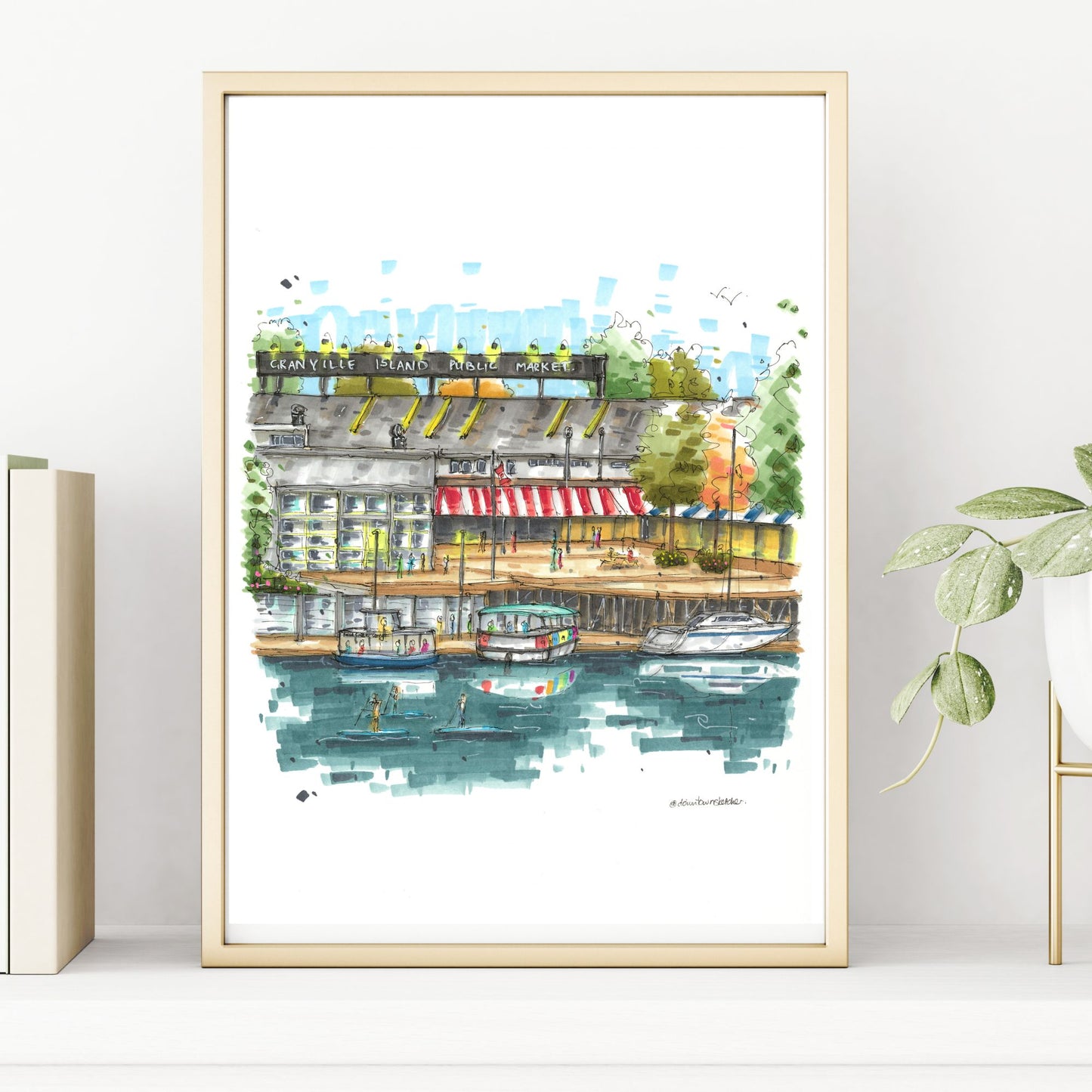 DTS0220 Granville Island Public Market, Vancouver - Downtown Sketcher