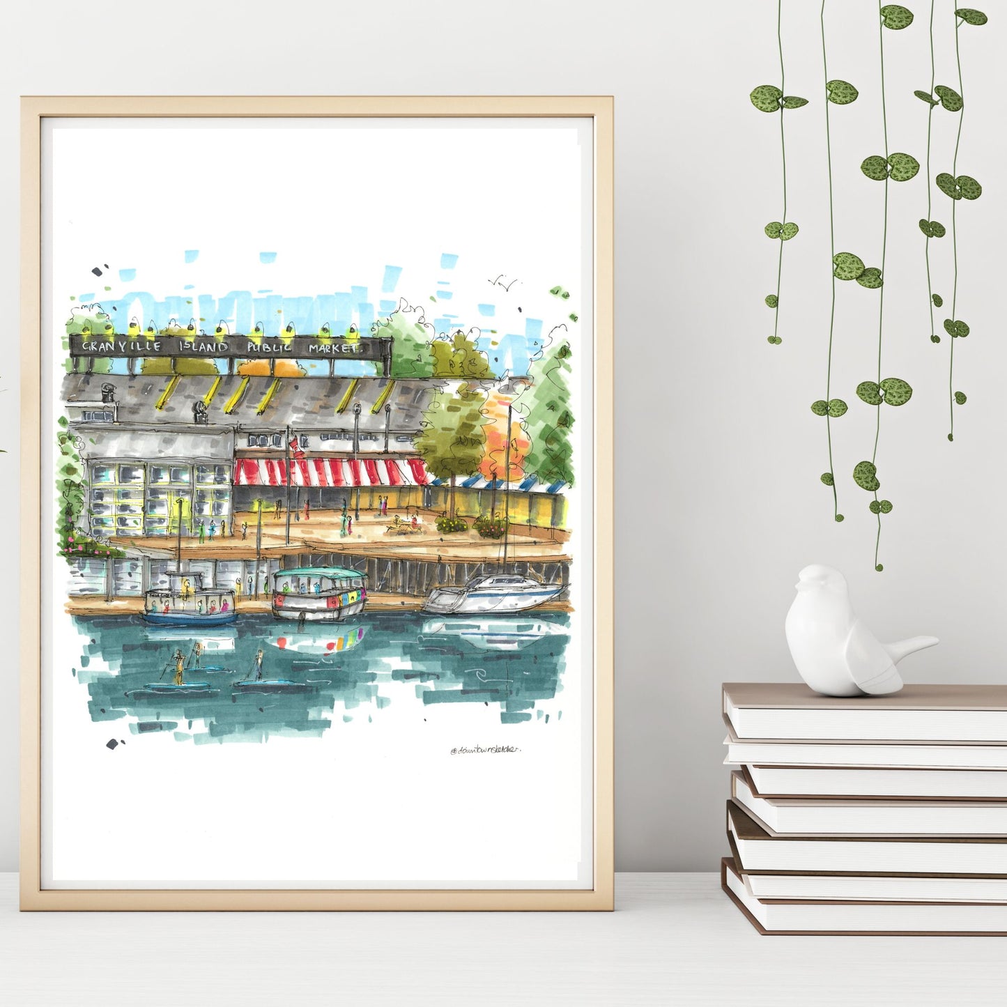 DTS0220 Granville Island Public Market, Vancouver - Downtown Sketcher