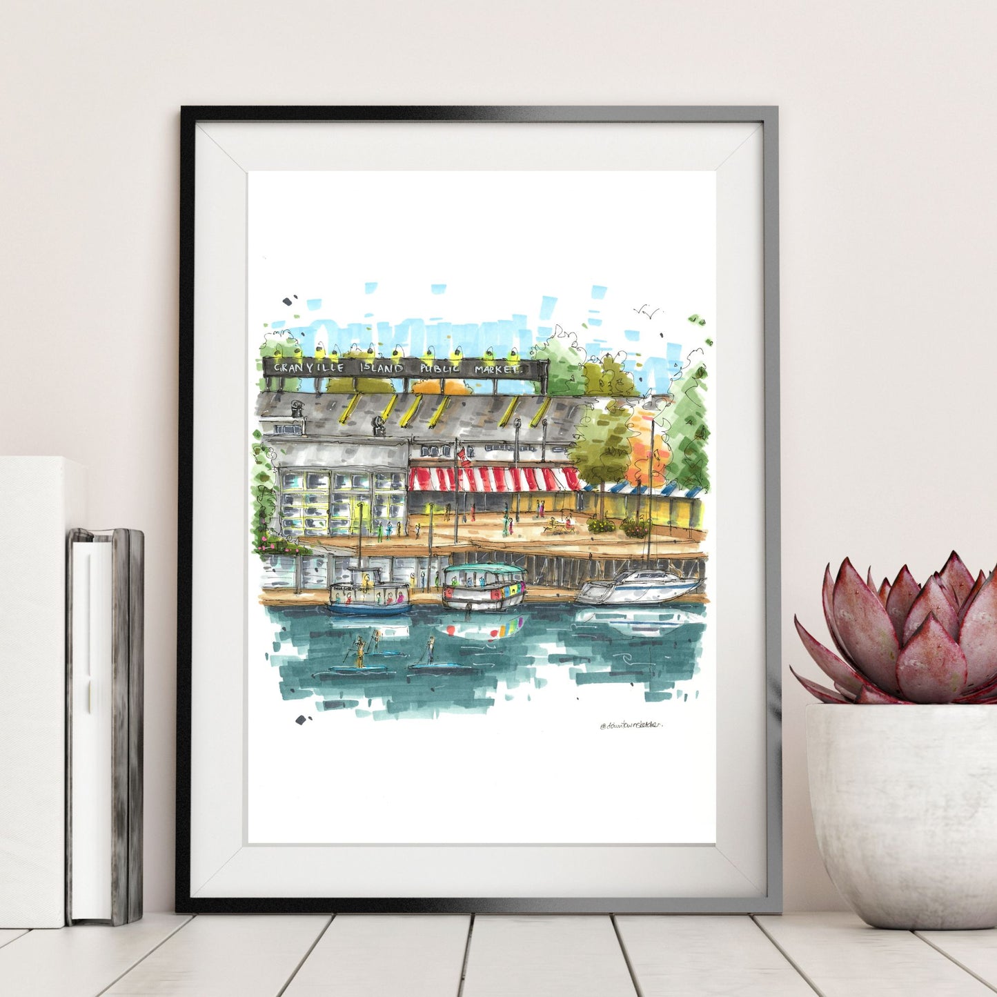 DTS0220 Granville Island Public Market, Vancouver - Downtown Sketcher