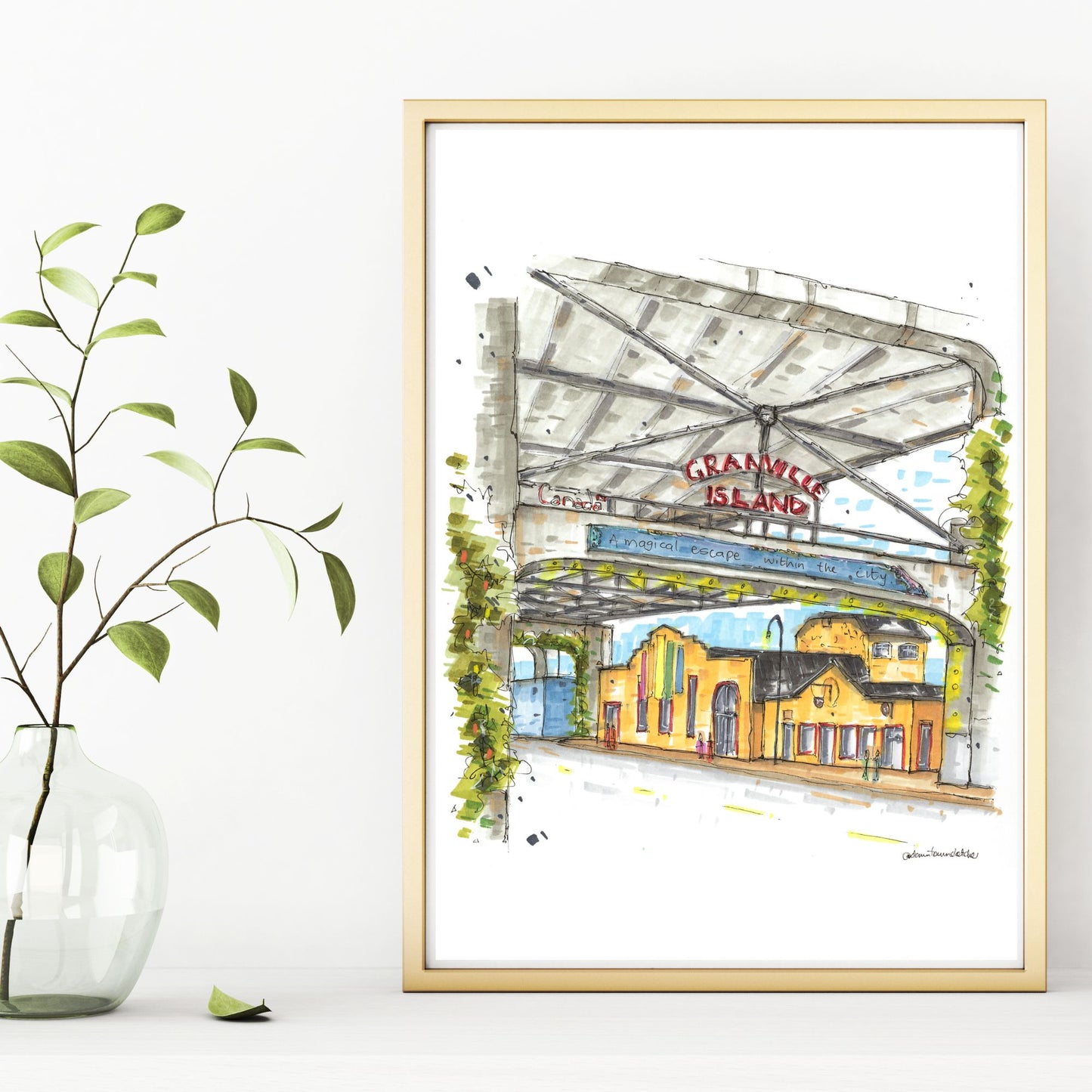 DTS0222 Anderson Street, Granville Island, Vancouver - Downtown Sketcher