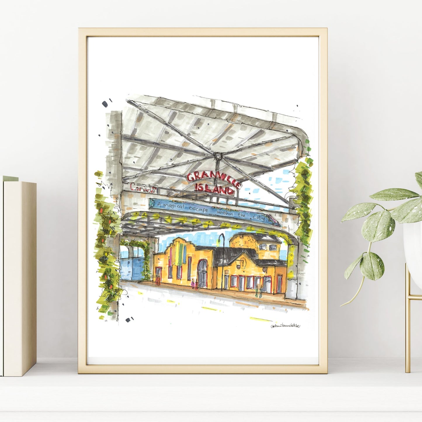 DTS0222 Anderson Street, Granville Island, Vancouver - Downtown Sketcher