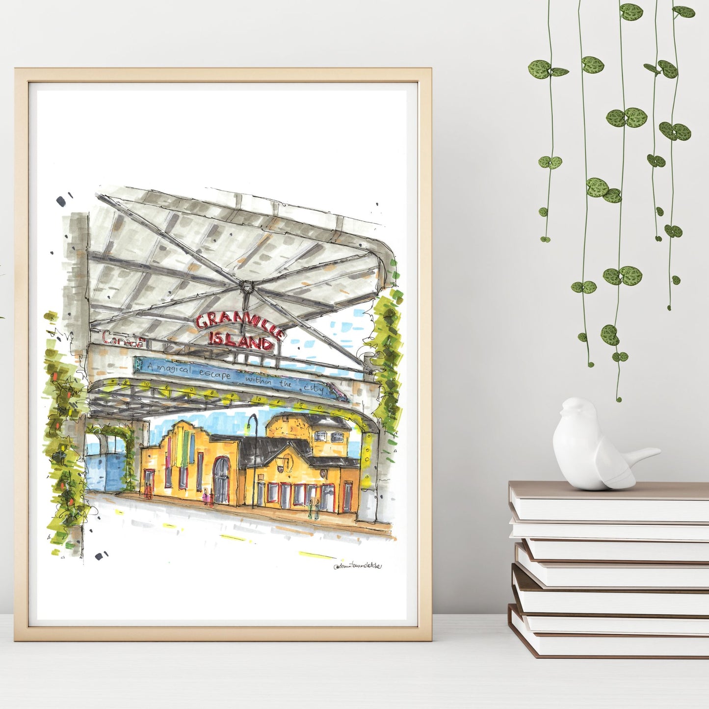 DTS0222 Anderson Street, Granville Island, Vancouver - Downtown Sketcher