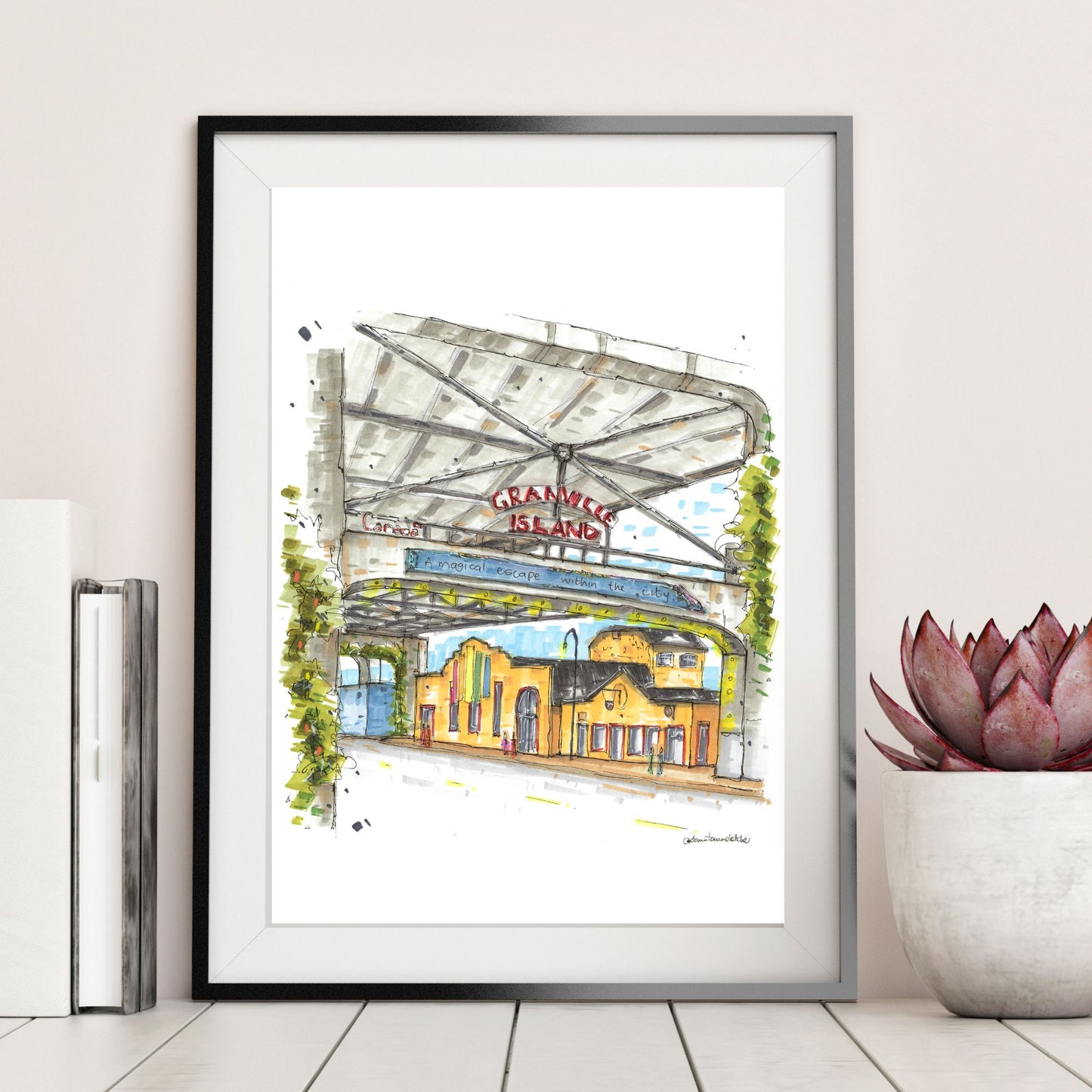 DTS0222 Anderson Street, Granville Island, Vancouver - Downtown Sketcher
