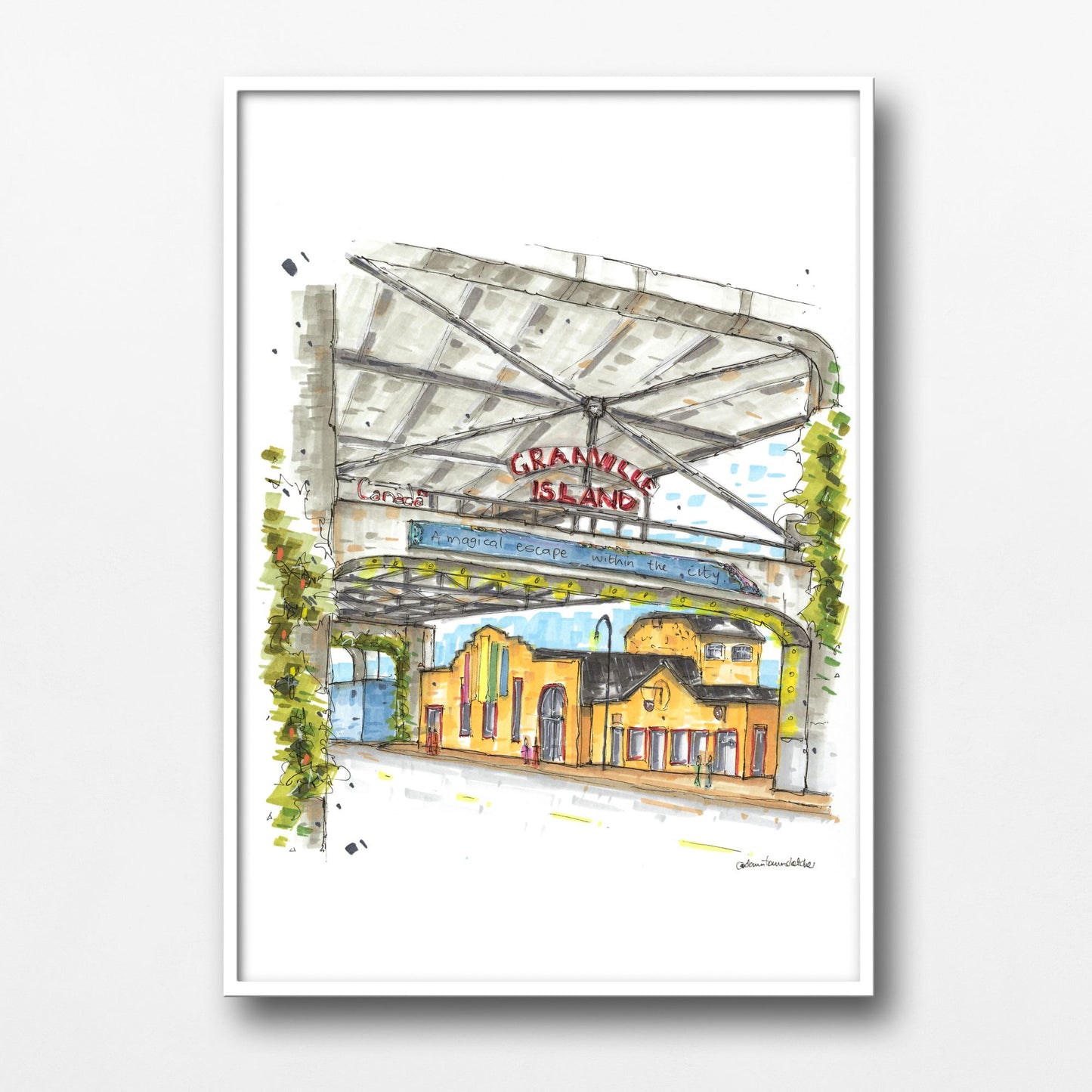 DTS0222 Anderson Street, Granville Island, Vancouver - Downtown Sketcher