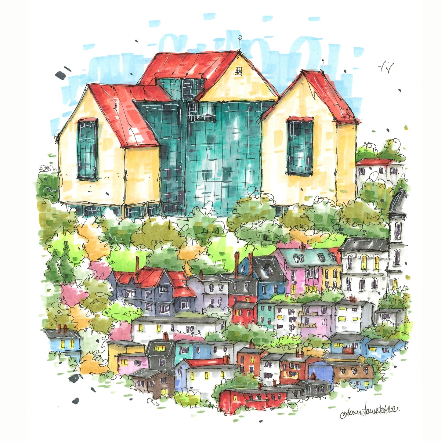 DTS0224 The Rooms, St John's, Newfoundland - Downtown Sketcher