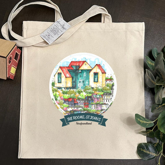 DTS0224 The Rooms, St John's, Newfoundland - Downtown Tote Tall- Downtown Sketcher